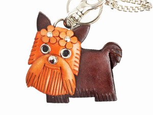 Yorkshire Terrier Handmade Leather Dog/Bag Charm 