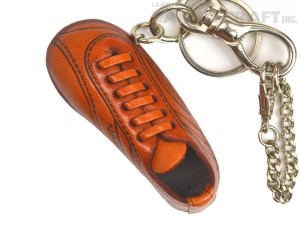 Soccer Shoe Handmade Leather Sports Keychain Bag Charm