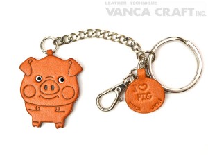 Pig Leather Ring Charm #26053