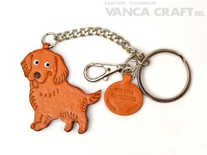 Golden Retriever Leather Ring Charm #26062