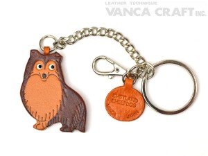 Shetland Sheepdog Leather Ring Charm #26070