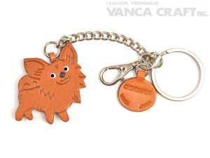 Chihuahua Long Haird Leather Ring Charm #26059