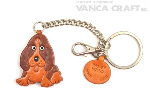 Basset Hound Leather Ring Charm #26055