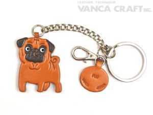 Pug Leather Ring Charm #26069