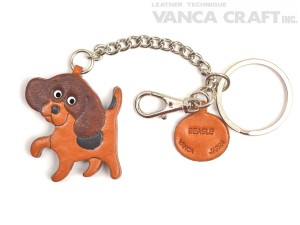 Beagle Leather Ring Charm #26056