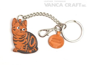 American Shorthair Leather Ring Charm #26077