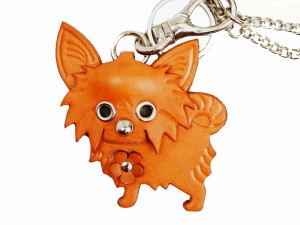 Chihuahua Long Haird Leather Dog/Bag Charm