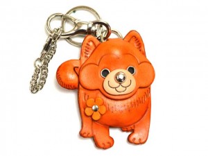 Akita Dog Leather Dog/Bag Charm