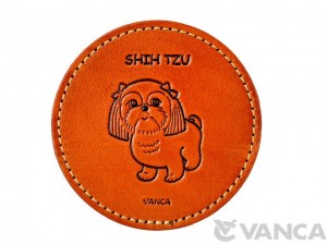 Leather Coaster Shi Tzu