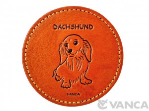 Leather Coaster Dachshund Longhair