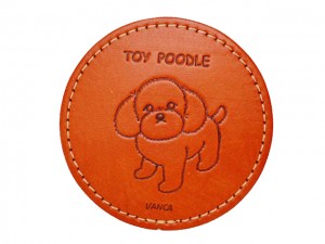Leather Coaster Toy Poodle