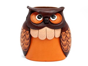 Owl Handmade Genuine Leather Eyeglasses Holder/Stand #26209