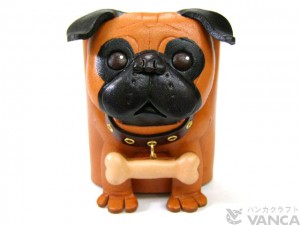 Pug Handmade Leather Dog Eyeglasses Holder/Stand #26211