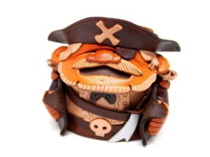 Pirates Handmade Leather Eyeglasses Holder/Stand #26226