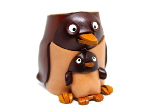 Penguin Handmade Leather Eyeglasses Holder/Stand #26217