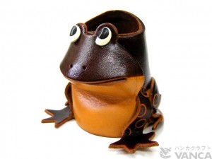 Frog Handmade Leather Animal Eyeglasses Holder/Stand #26216