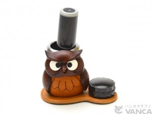 Owl Japanese Leather Seal Stand #26296