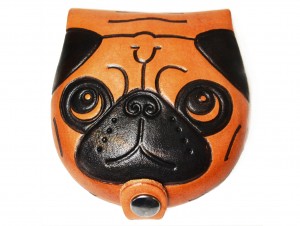 Pug Handmade Genuine Leather Animal Coin case/Purse #26276