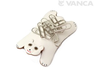 White Bear Leather Magnet Clip holder #26252