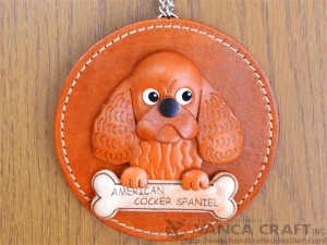 American Cocker Spaniel Leather Wall Deco