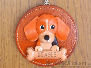 Beagle Leather Wall Deco