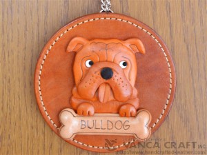 Bulldog Leather Wall Deco