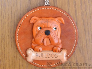 Bulldog Leather Wall Deco