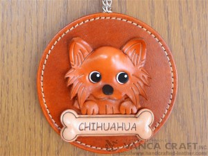 Chihuahua Long Haird Leather Wall Deco