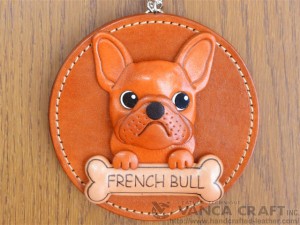 French Bulldog Leather Wall Deco