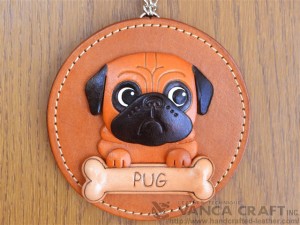 Pug Leather Wall Deco