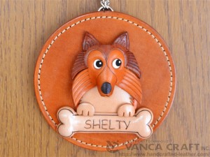 Shetland Sheepdog Leather Wall Deco