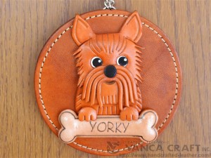 Yorkshire Terrier Leather Wall Deco