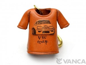 Volkswagen Golf T-shirt Leather Keychain