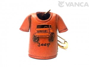 Jeep T-shirt Leather Keychain