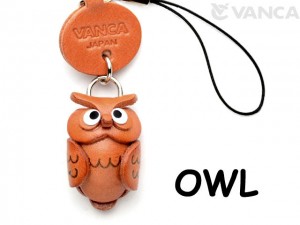 Owl Japanese Leather Cellularphone Charm Animal 
