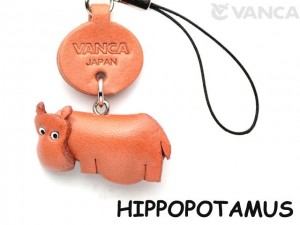 Hippopotamus Japanese Leather Cellularphone Charm Animal