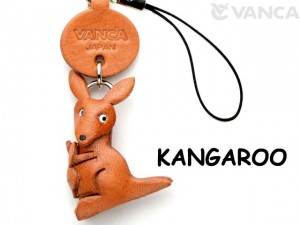 Kangaroo Japanese Leather Cellularphone Charm Animal