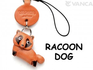 Raccoon dog Japanese Leather Cellularphone Charm Animal