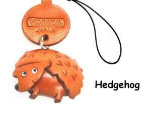 Hedgehog Japanese Leather Cellularphone Charm Animal