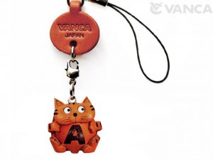 Cat A Leather Cellularphone Charm Alphabet