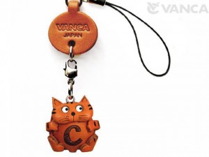 Cat C Leather Cellularphone Charm Alphabet