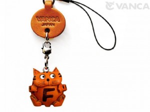 Cat F Leather Cellularphone Charm Alphabet