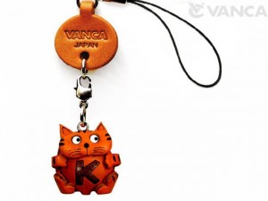 Cat K Leather Cellularphone Charm Alphabet