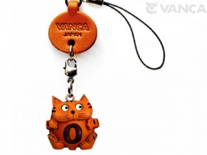 Cat O Leather Cellularphone Charm Alphabet