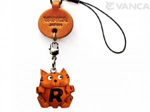 Cat R Leather Cellularphone Charm Alphabet