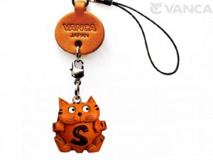 Cat S Leather Cellularphone Charm Alphabet