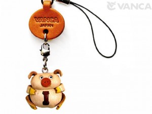 Pig I Leather Cellularphone Charm Alphabet