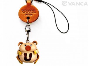 Pig U Leather Cellularphone Charm Alphabet