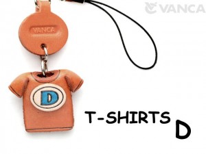 D(Blue) Japanese Leather Cellularphone Charm T-shirt 