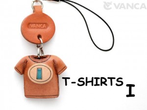 I(Blue) Japanese Leather Cellularphone Charm T-shirt 